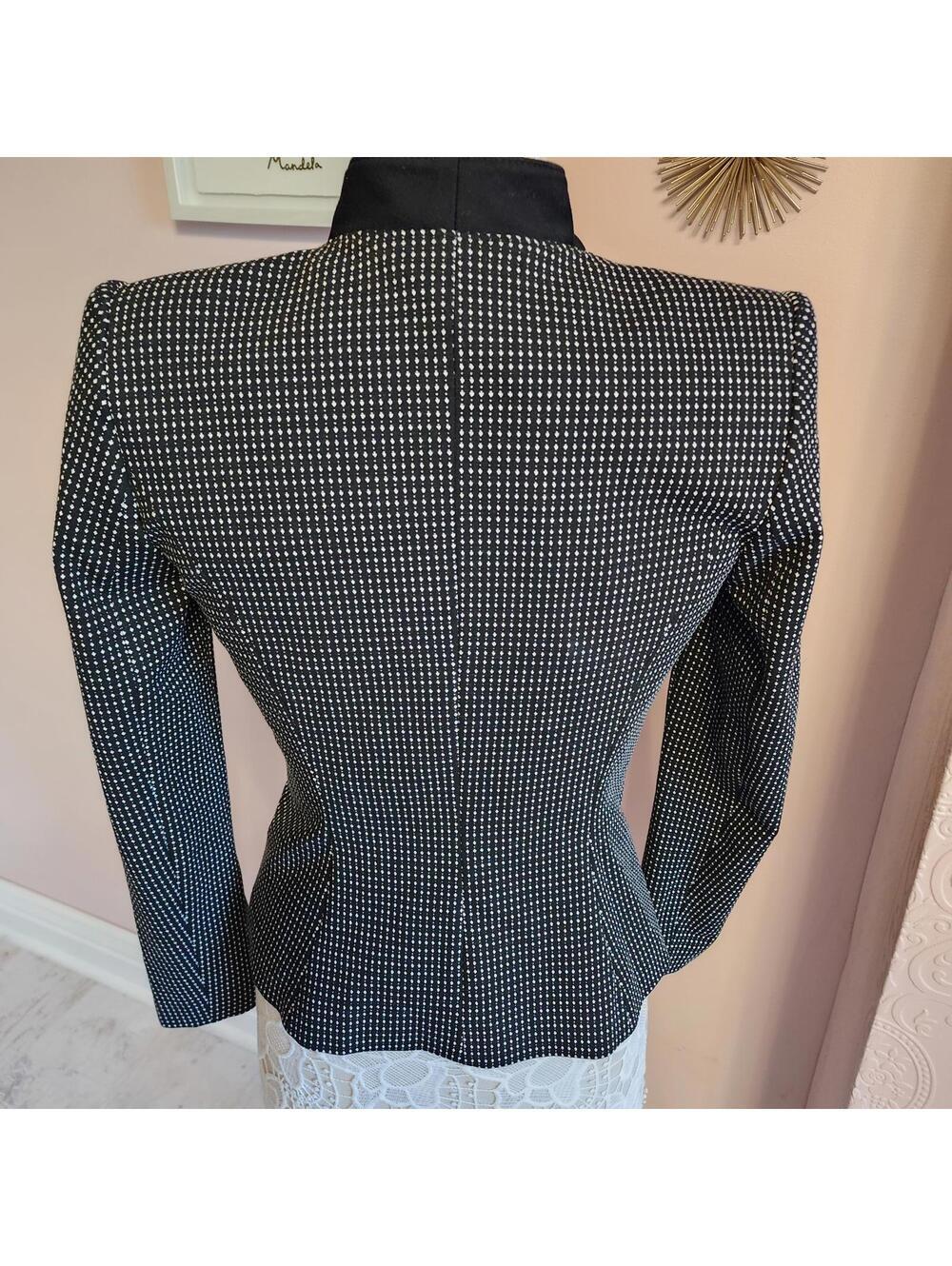 NWT White House Black Rock Black white polka dot Pdot blazer jacket 2 - Picture 4 of 6